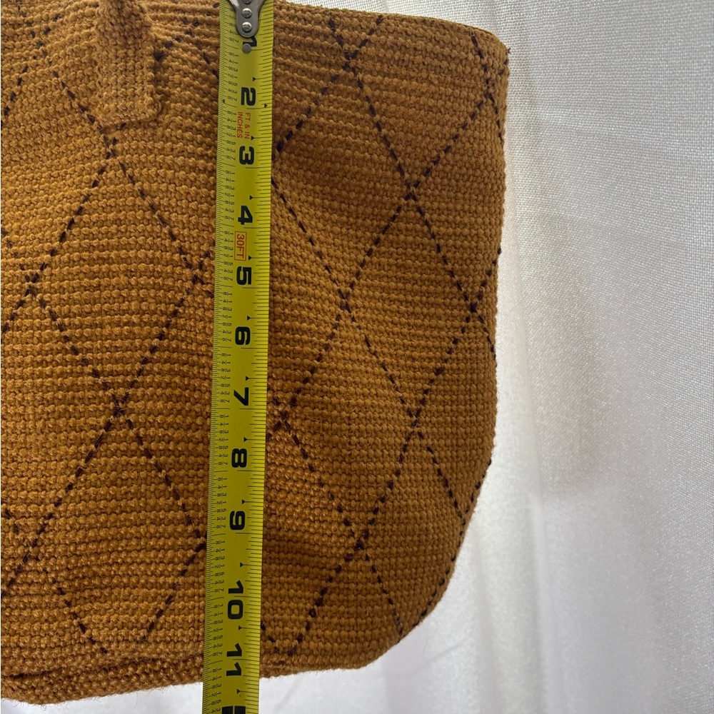 J JILL Sunflower Yellow Textured Tote Bag - Jute material EUC - Picture 10 of 11